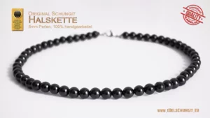 halskette aus schungit perlenkette