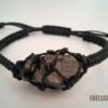 Edel-Schungit Armband - handgeknüpft