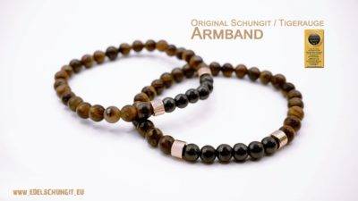 herren armband - schungit mit tigerauge