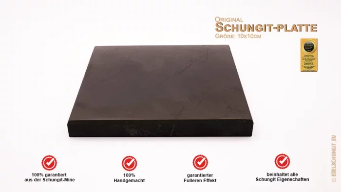 Schungit Platte 10x10cm
