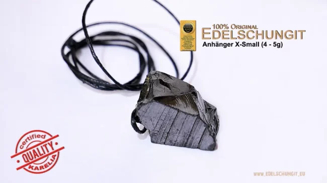 edelschungit anhänger x-small, 4-5g