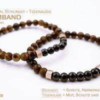 Schungit – Tigerauge Armband