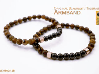 schungit armband - tigerauge 6mm