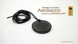 Anhänger mit Lebensblume aus Schungit