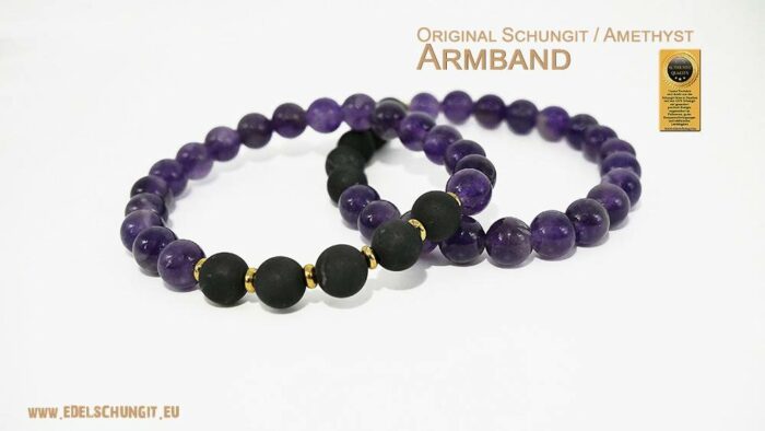 schungit amethyst armband