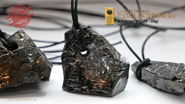 edelschungit anhänger xl, 20-28g