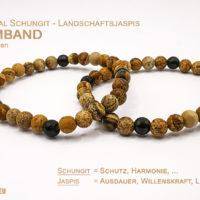 Schungit / Jaspis – Landschaftsjaspis Armband