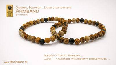 Jaspis Armband mit Schungit