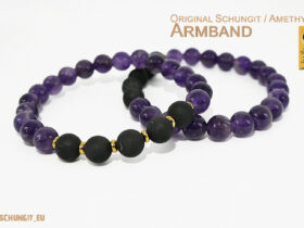 schungit armband - amethyst 8mm