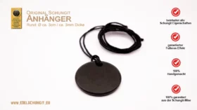 Schungit Anhänger rund 3cm