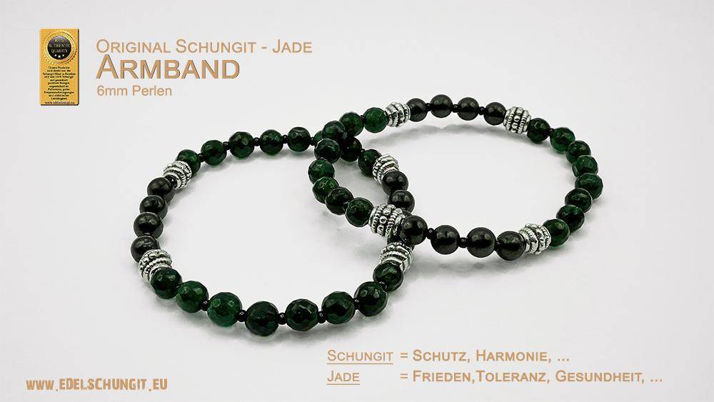 Jade Armband mit Schungit