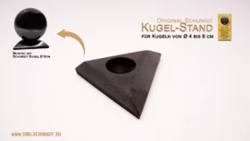 Schungit Standplatte für kleine Kugeln