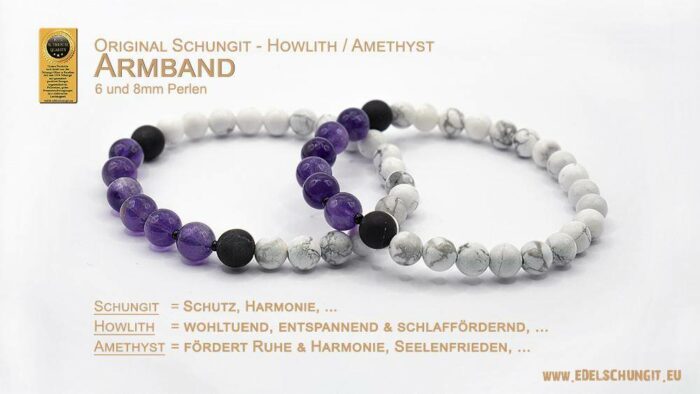 howlith - schungit armband