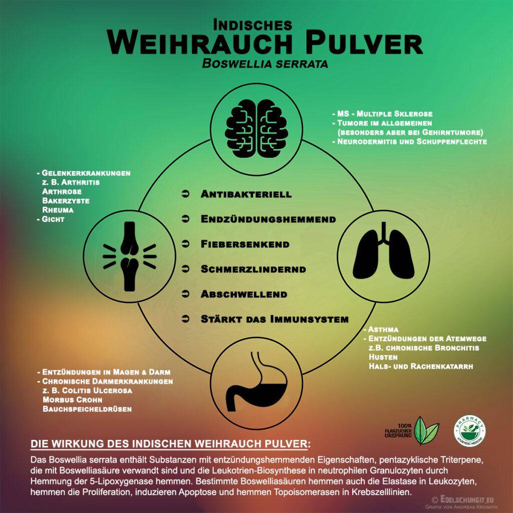 Weihrauch Pulver / Infografik