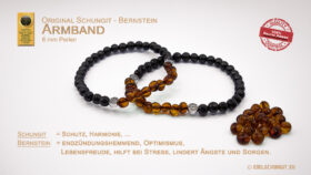 Bernstein Armband mit Schungit