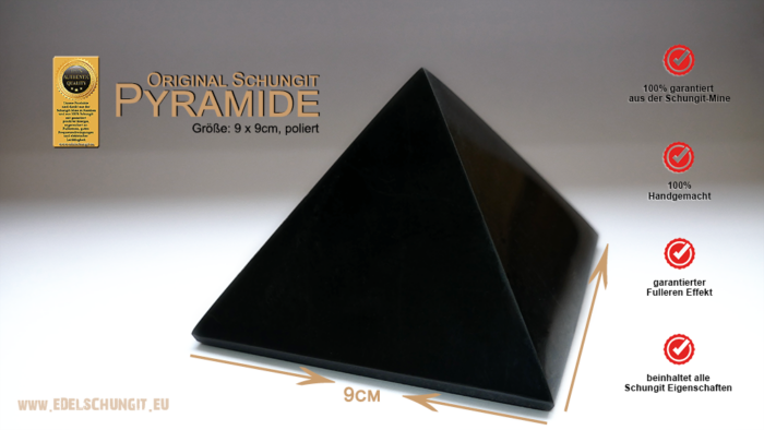 Shungit Pyramide 9cm poliert
