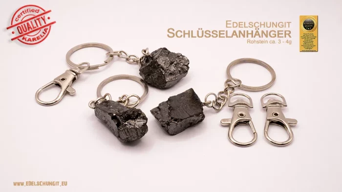 Edelschungit Schlüsselanhänger