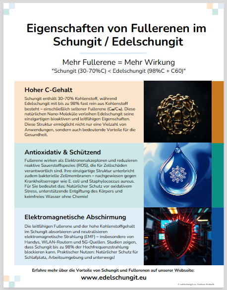 Infografik fullerene wirkung schungit edelschungit, krobath 2025