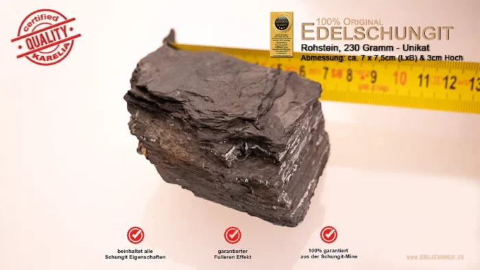 edelschungit rohsteine 230gramm unikat