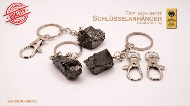 Edelschungit Schlüsselanhänger