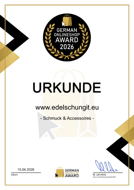 Auszeichnung German Onlineshop Award 2026 für Edelschungit Onlineshop