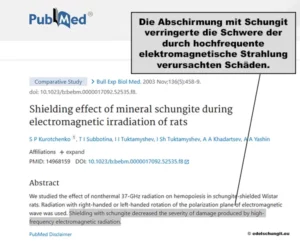 emf schutz schungit studie